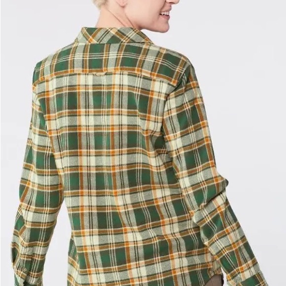 NWT Prana Women's Golden Canyon Flannel Soft Pine Plaid Snap Shirt - Picture 5 of 8